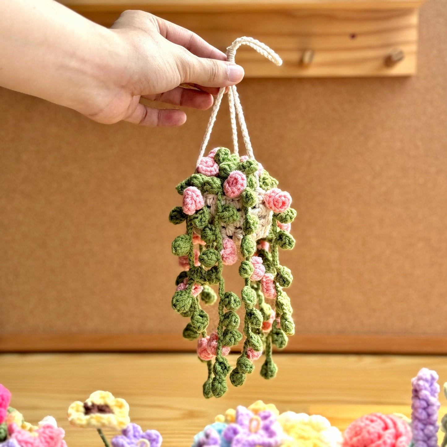Plant crochet pattern, car hanging plant Crochet Pattern, Crochet hanging plant for car, Hanging Plant Pattern, Hanging basket crochet