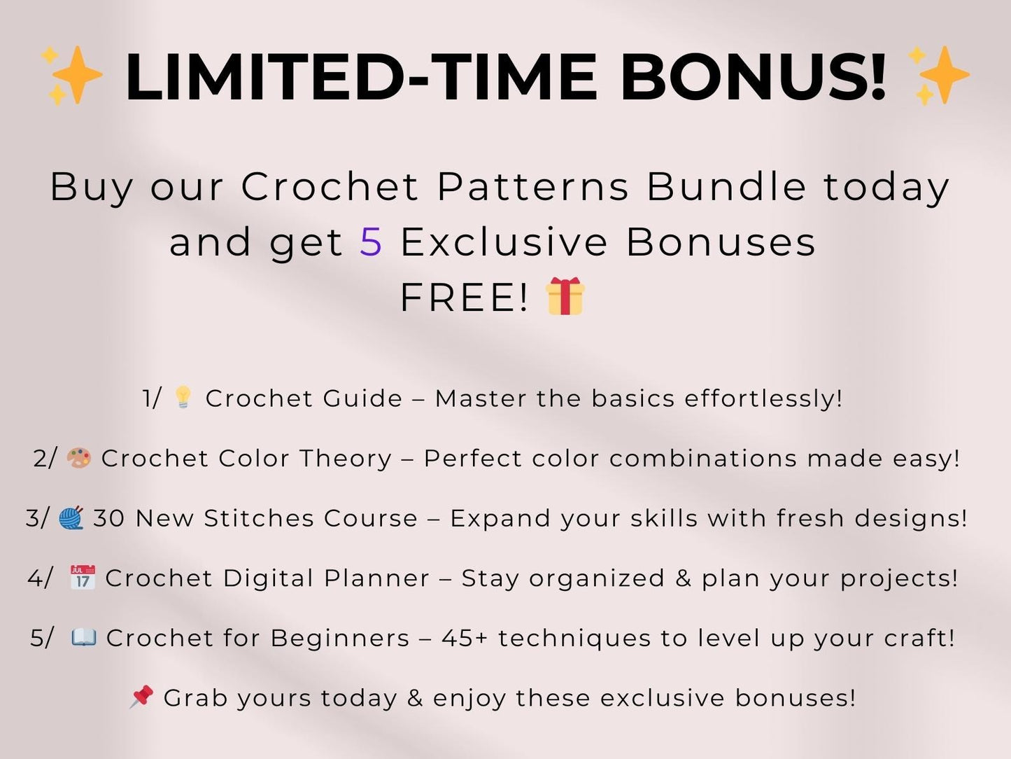 800 Flower Crochet Pattern Bundle – Roses, Tulips, Daisies, Sunflowers, Digital Patterns for Weddings, Mother’s Day, Home Décor,Graduation