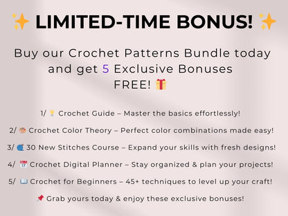 800 Flower Crochet Pattern Bundle – Roses, Tulips, Daisies, Sunflowers, Digital Patterns for Weddings, Mother’s Day, Home Décor,Graduation