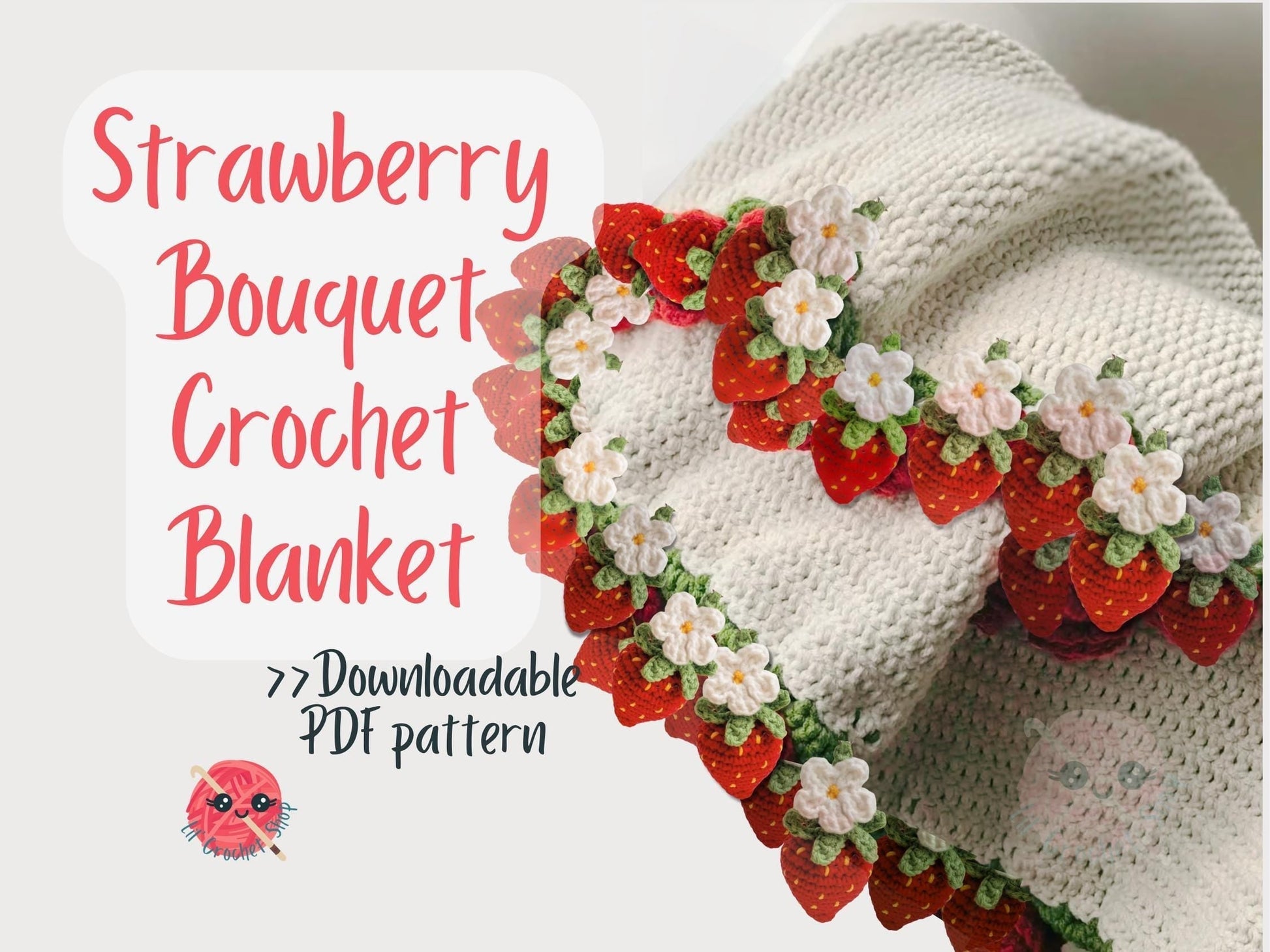 4 in 1 Bouquet Blanket Pattern Bundle Flower Bouquet Blanket Crochet Patterns Daisy Crochet Blanket Beginner Friendly Cute PDF Pattern Gift