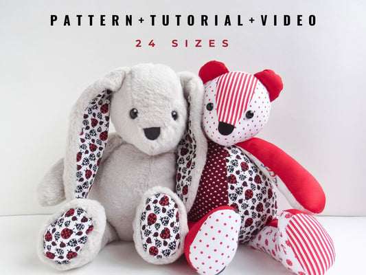 Mini Memory Bear & Bunny Sewing Kit PDF
